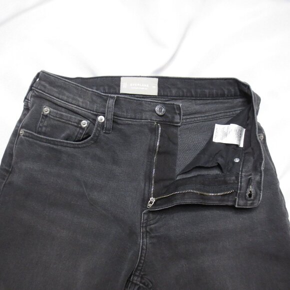 EVERLANE womens JEANS washed black CHEEKY STRAIGHT denim HIGH WAISTSIZE 28R - Picture 8 of 11
